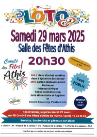 SOIREE LOTO - COMITE DES FETES D'ATHIS DE L'ORNE